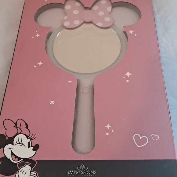 Minnie Mouse Bowtiful LED Handheld Make up Mirror. BNWT/BOX - Picture 2 of 8